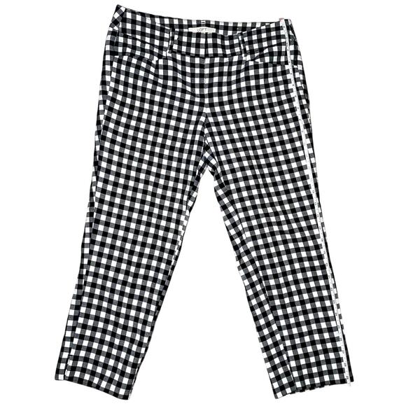 The Loft - Marisa Black and White Gingham Capri Pants - Size 2 Petite - Picture 3 of 9